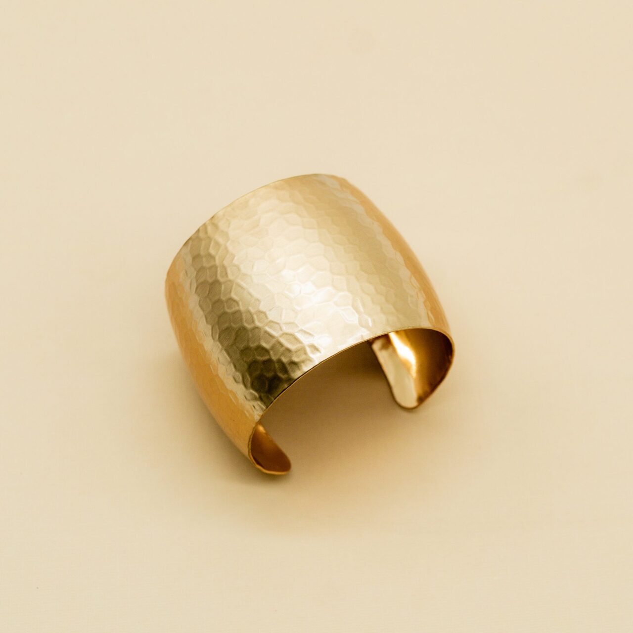 GOLD HAMMERED CUFF BRACELET - Panacea Jewelry