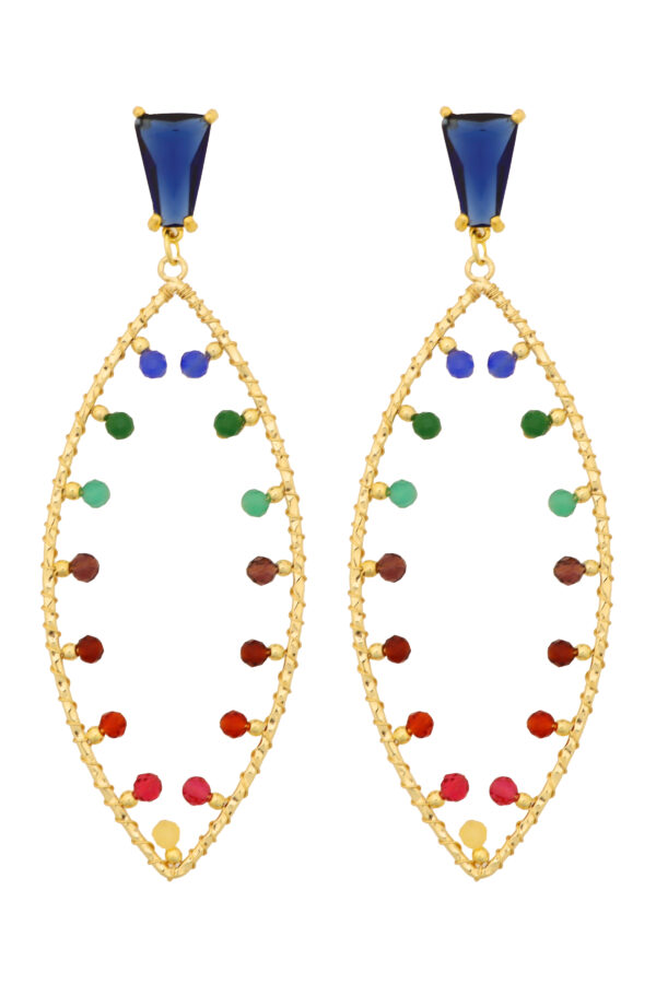MULTICOLOR CRYSTAL DROP EARRINGS