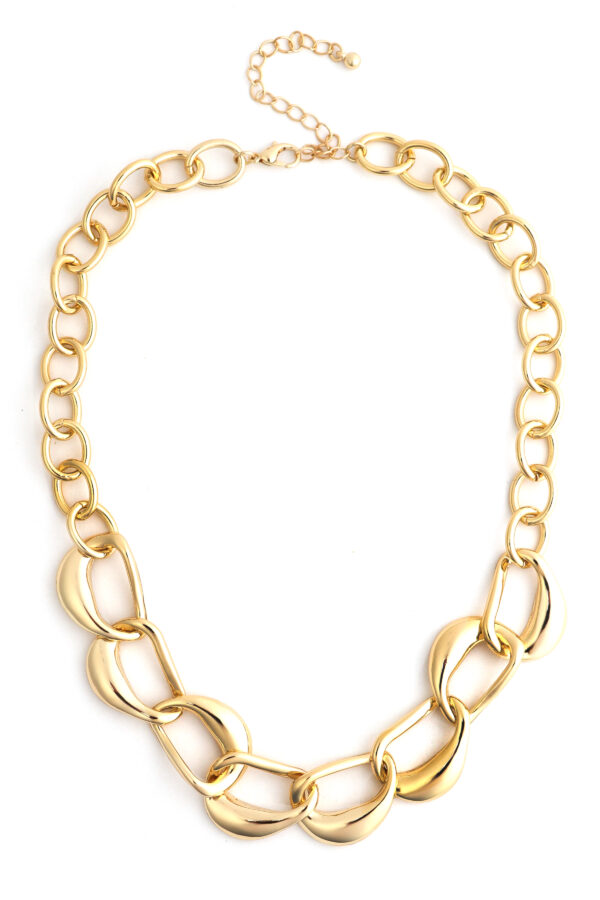 GOLD GRADUATED LINK NECKLACE
