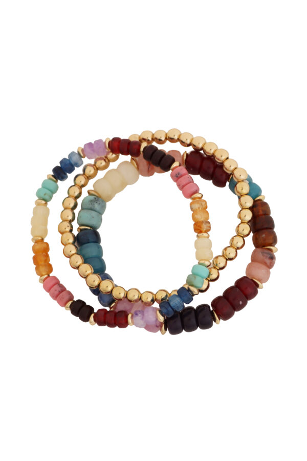MULTI BEADED STRETCH BRACELET SET