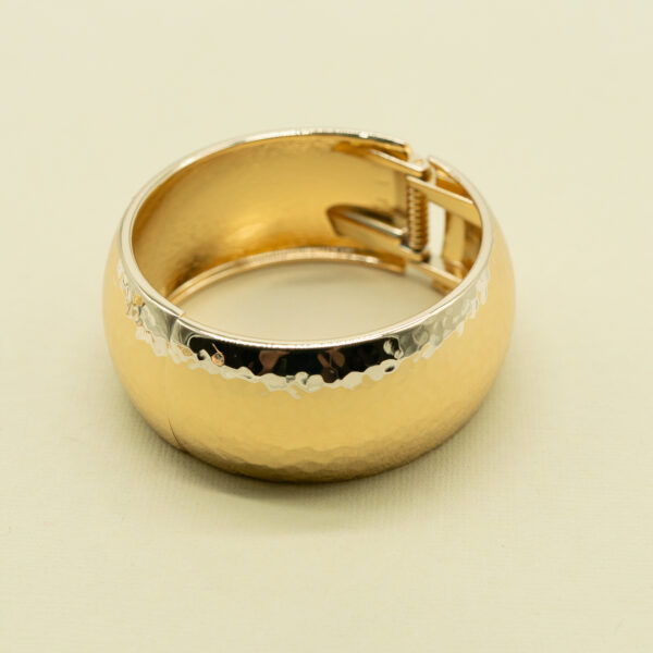 GOLD HAMMERED HINGE CUFF - Image 2