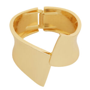 GOLD DECO HINGE CUFF BRACELET