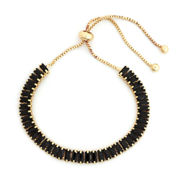BLACK CRYSTAL SLIDE BRACELET
