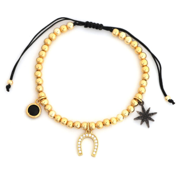 GOLD CHARM SLIDE BRACELET