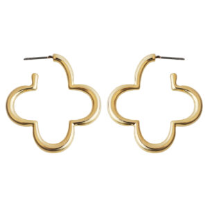 GOLD SHINY CLOVER EARRINGS