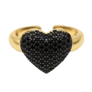 BLACK HEART RING