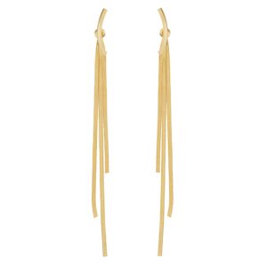 GOLD FRONT BACK DUSTER EARRINGS