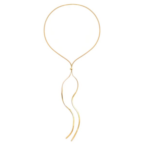 GOLD SLIDE LARIAT NECKLACE