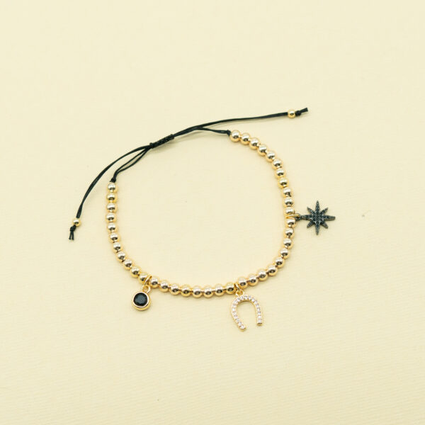 GOLD CHARM SLIDE BRACELET - Image 2