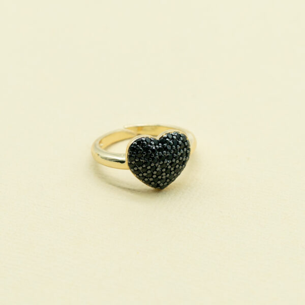 BLACK HEART RING - Image 3
