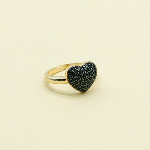 BLACK HEART RING - Image 2