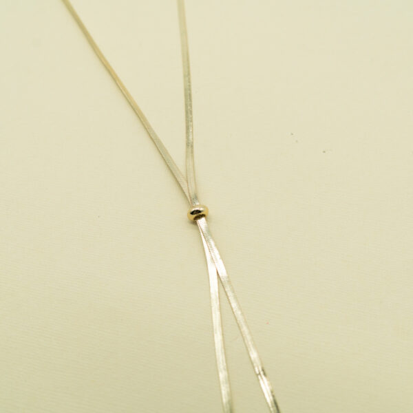 GOLD SLIDE LARIAT NECKLACE - Image 3