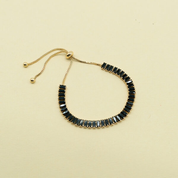 BLACK CRYSTAL SLIDE BRACELET - Image 3