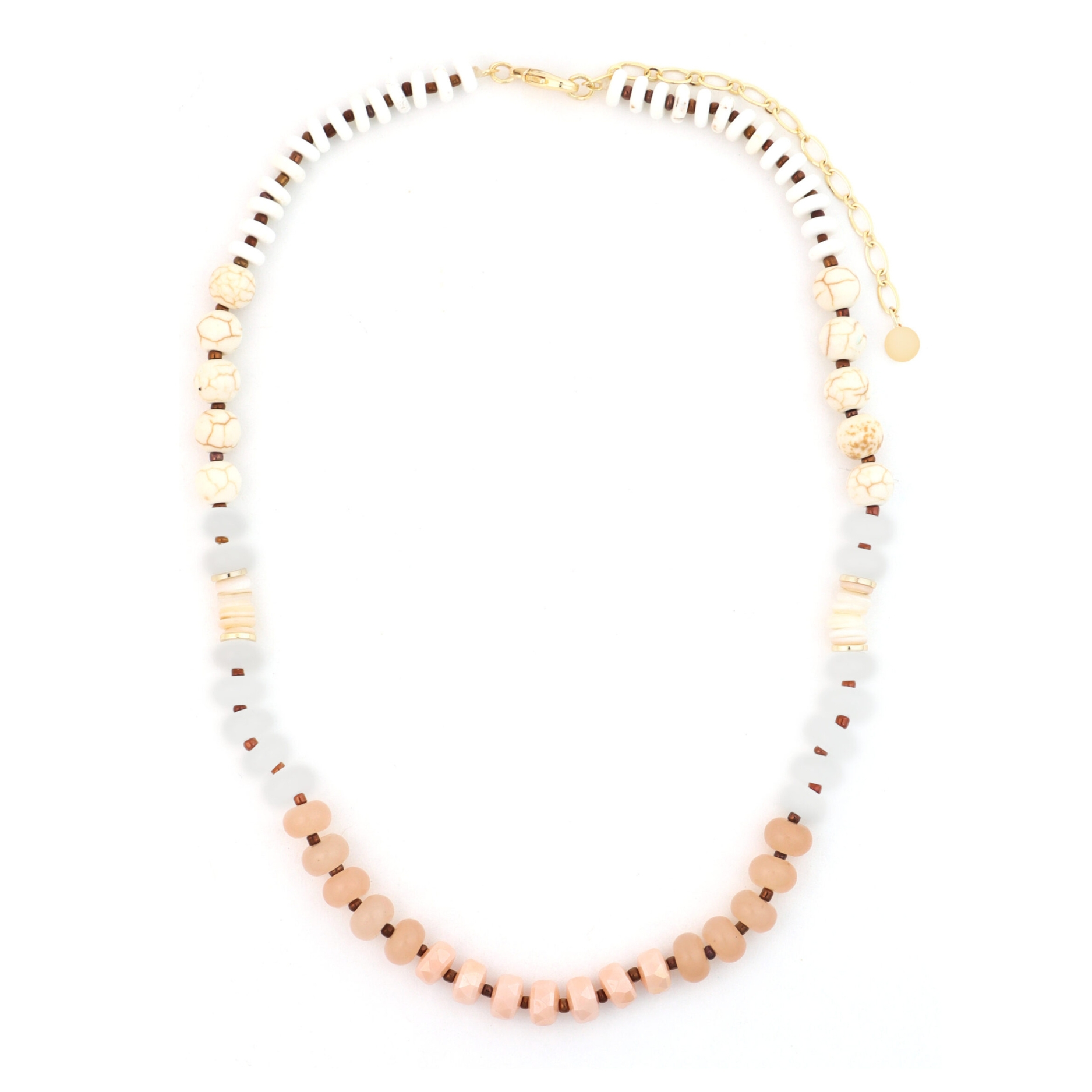 NEUTRAL STONE STRAND NECKLACE