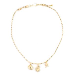 GOLD SHELL CHARM NECKLACE