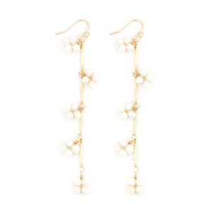 PEARL LINEAR DROP EARRINGS