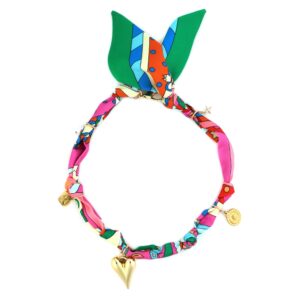 Printed Scarf Charm Bracelet