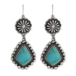 Western Turquoise Drop Earrings | Panacea Jewelry