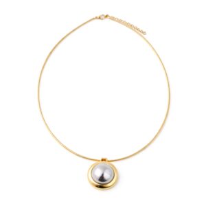 Panacea two tone gold and rhodium collar necklace
